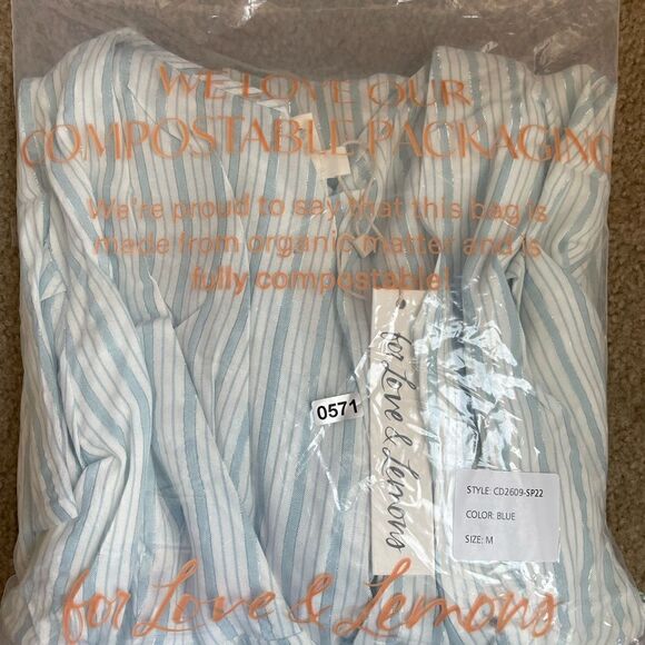 For Love & Lemons Leslie Mini Dress Blue Size M - Picture 3 of 10